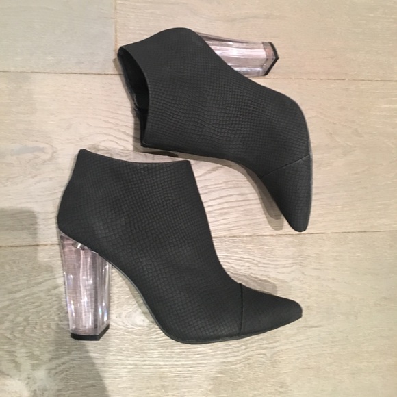 acrylic heel booties